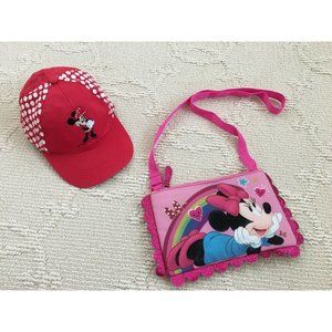 Disney Minnie Mouse Girl Hat And Purse Set